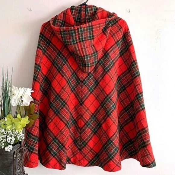 Vintage Plaid Cloak - Picture 2 of 6